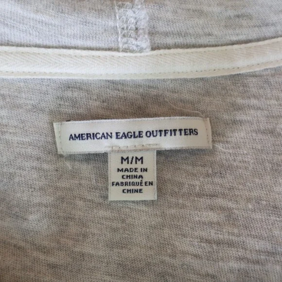 American Eagle Outfitters Sweatshirt Hooded Womens M Gray Heathered 100% Cotton - Picture 6 of 7